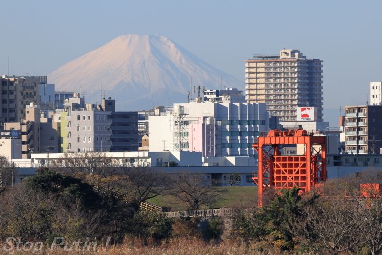 岩淵水門と富士山SN