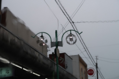 静岡県　サッカーボール街灯