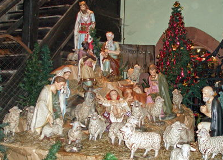 南仏の典型的なキリスト生誕ジオラマ