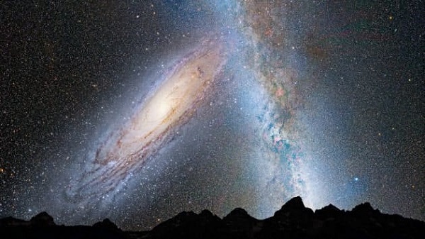 アンドロメダ銀河と棒状銀河